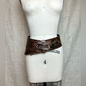Oki Doki Leather Belt sz Large, made in Italy